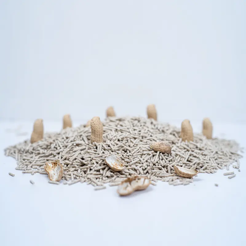 Flushable peanut shell cat litter with sustainable material welcomed in Germany